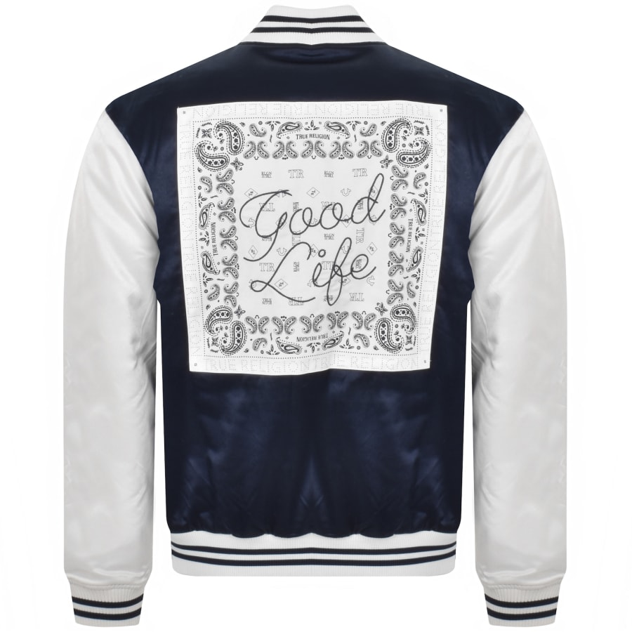 True religion varsity jacket blue on sale